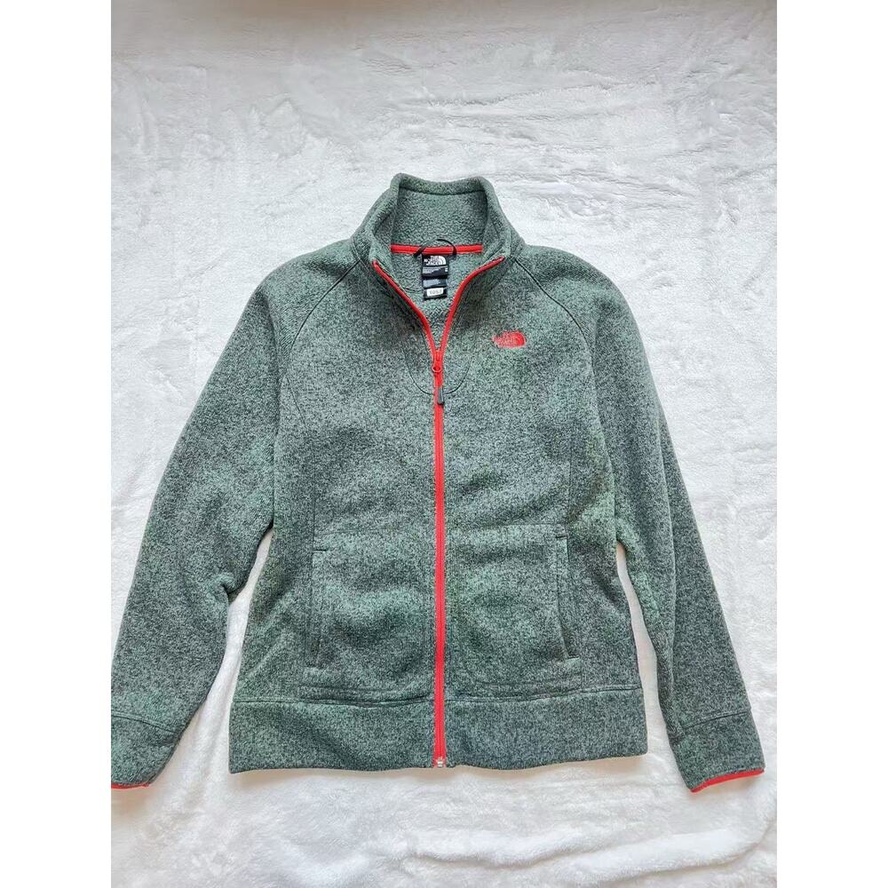 North Face Jacket Women Medium Green Fleece Sweater Ladies Olive Handpicked!